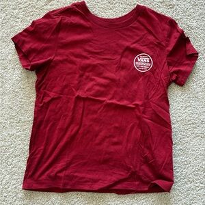 Vans Red Short Sleeve Tee Classic Cotton